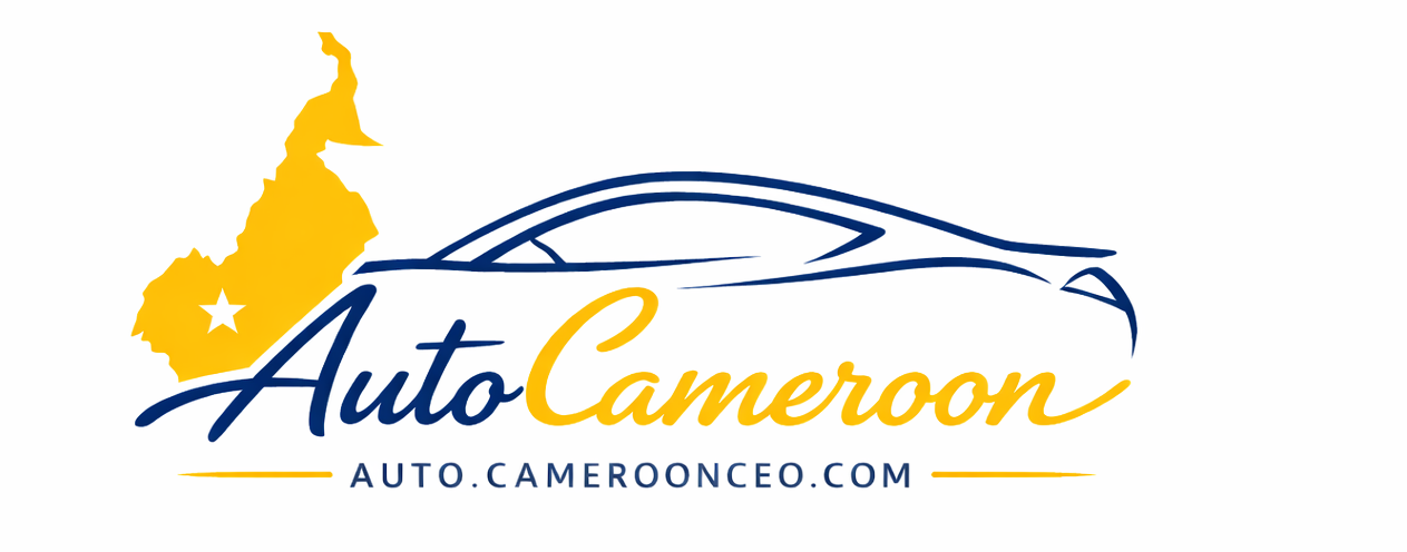 logo autocameroon avec carte et voiture
