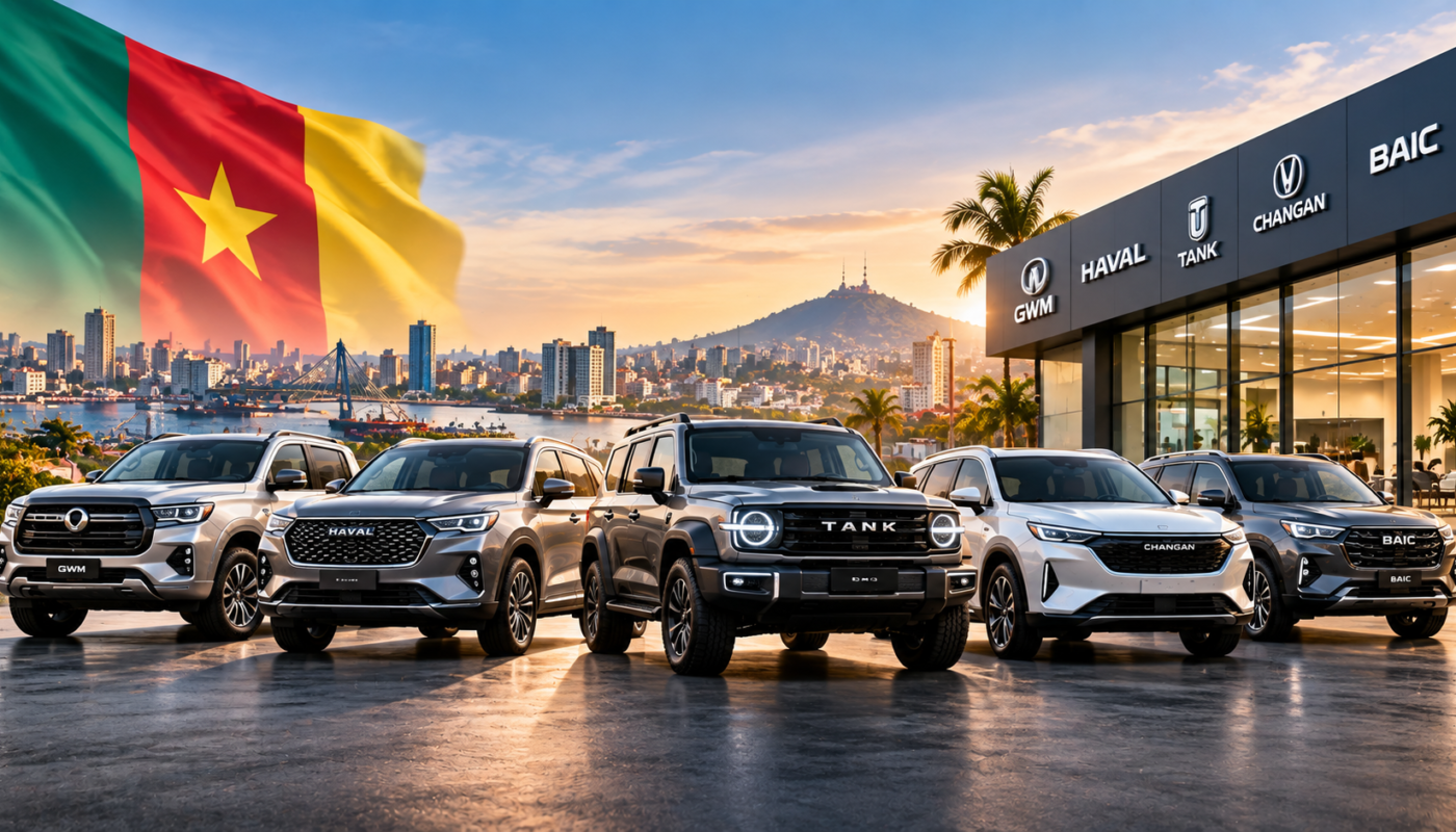 suv chinoises au coucher du soleil camerounais (4)